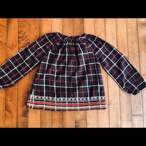 Gap / Babygap 5 years navy plaid blouse